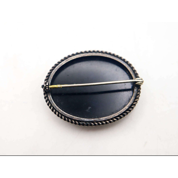 Antique Victorian Micro Mosaic Brooch Temple of Vespasian Grand Tour Memento - Picture 5 of 6